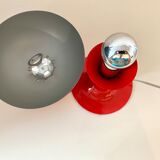 Red metal mushroom lamp