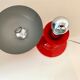 Red metal mushroom lamp