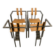 4 old raw design chairs Karl Friedrich Forster model Trix KFF postmodern 70s/80s