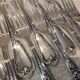 12 silver-plated dessert forks, Ercuis silversmith, Louis XV 29