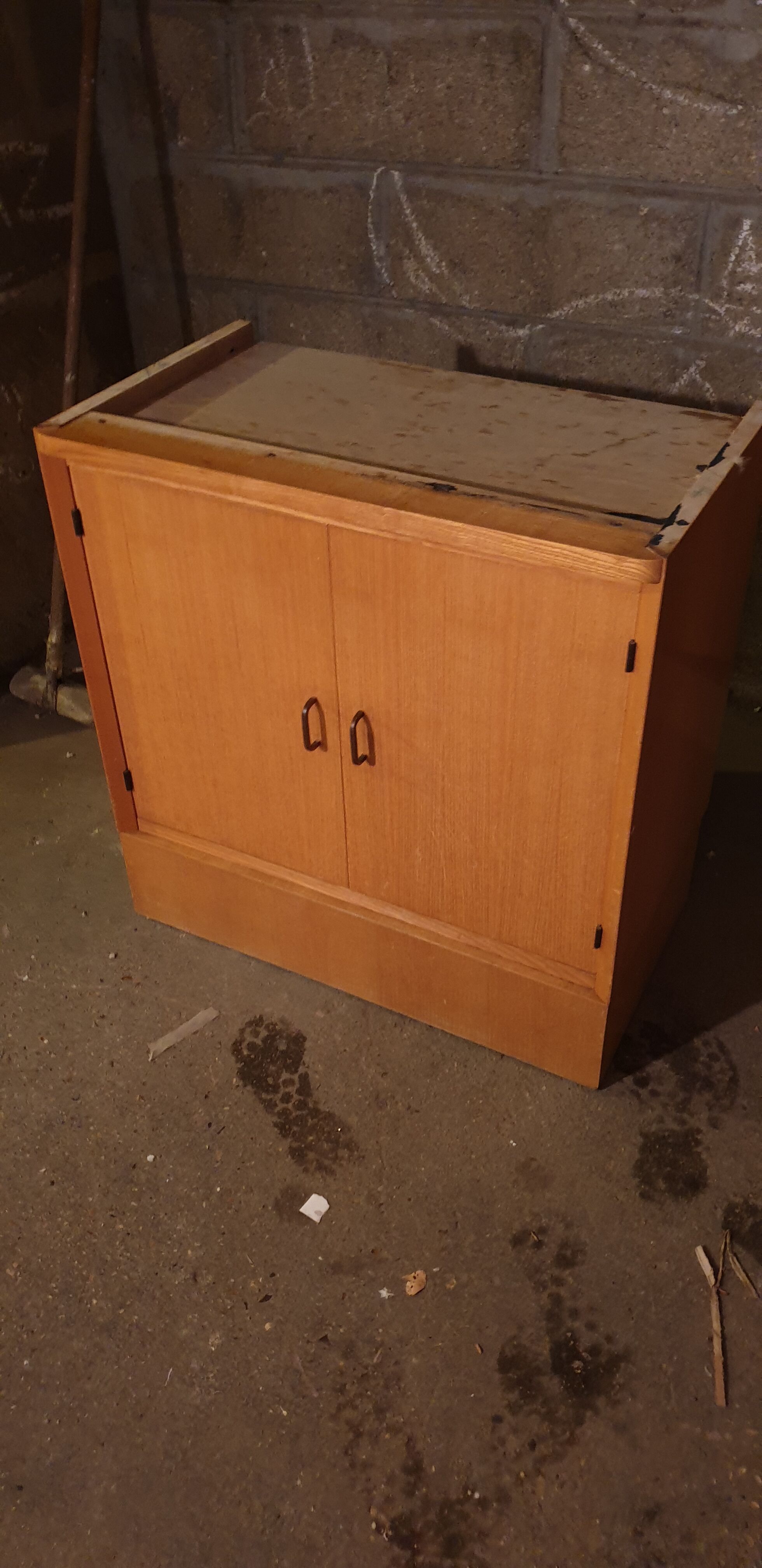 Secretary with vintage flap lamp casserole