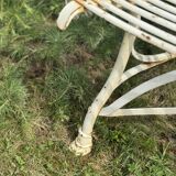 Arras bench for tree - vintage - white