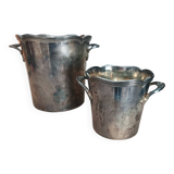 Champagne bucket and ice cubes