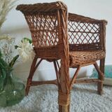 Vintage wicker child chair