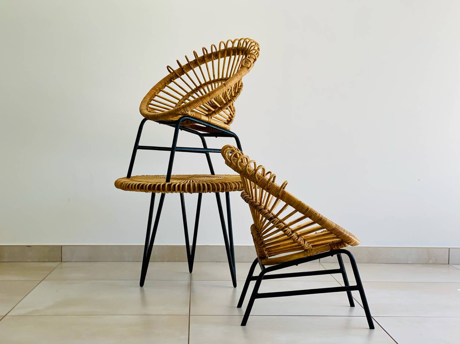 Children's rattan lounge set