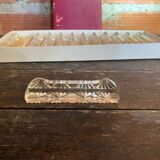 Set of 12 vintage bayel moulded crystal knife rests made in france