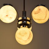 Art deco chrome chandelier,1930's.