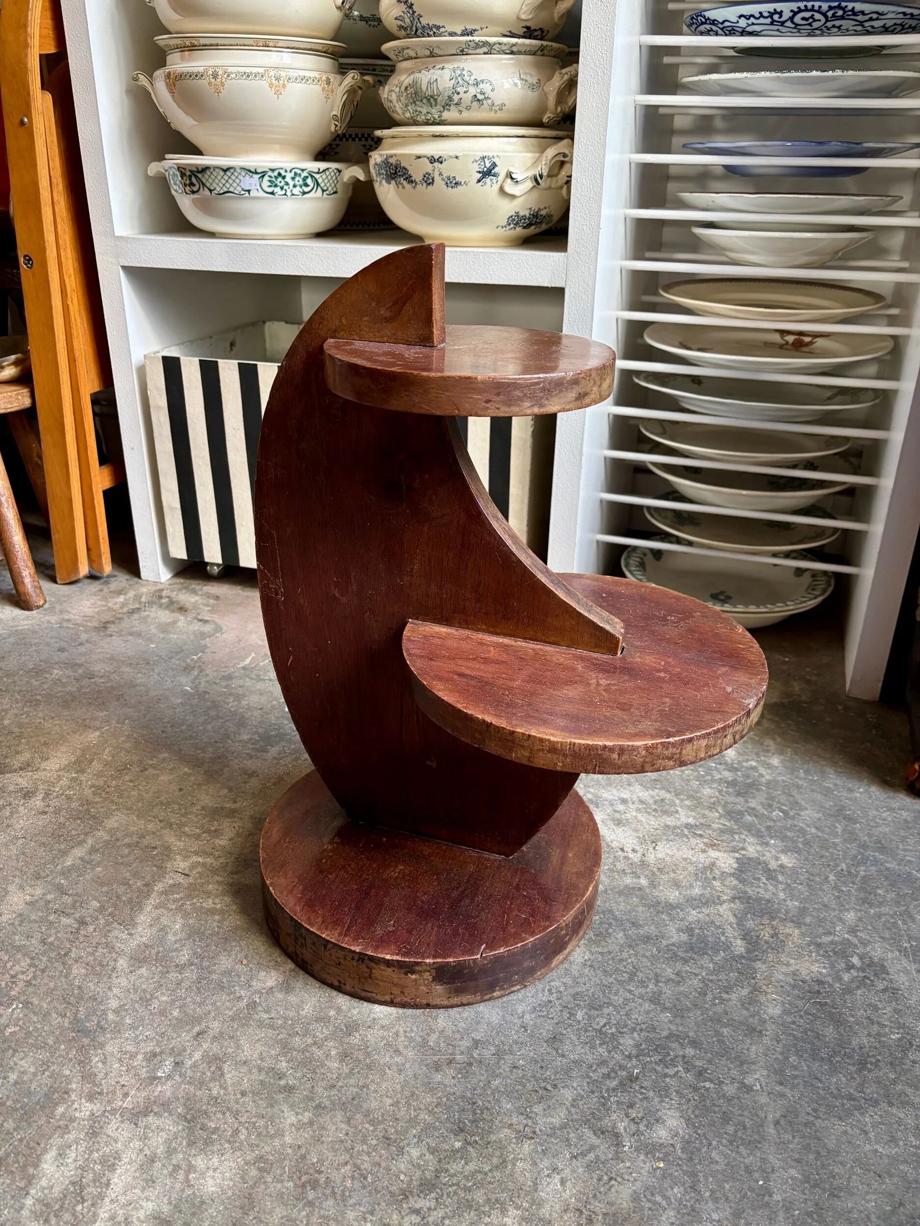 Side table, dark wood accent table 41 x 30 cm