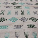 Tapis blanc fait main traditionnel 190x145cm
