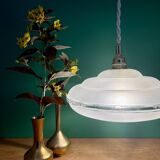 Vintage frosted glass lampshade pendant light