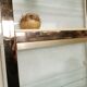 Vitrine laiton étagère verre design 1970
