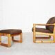 Danish Modern Pine  Armchair & Stool  by C. F. C. Silkeborg