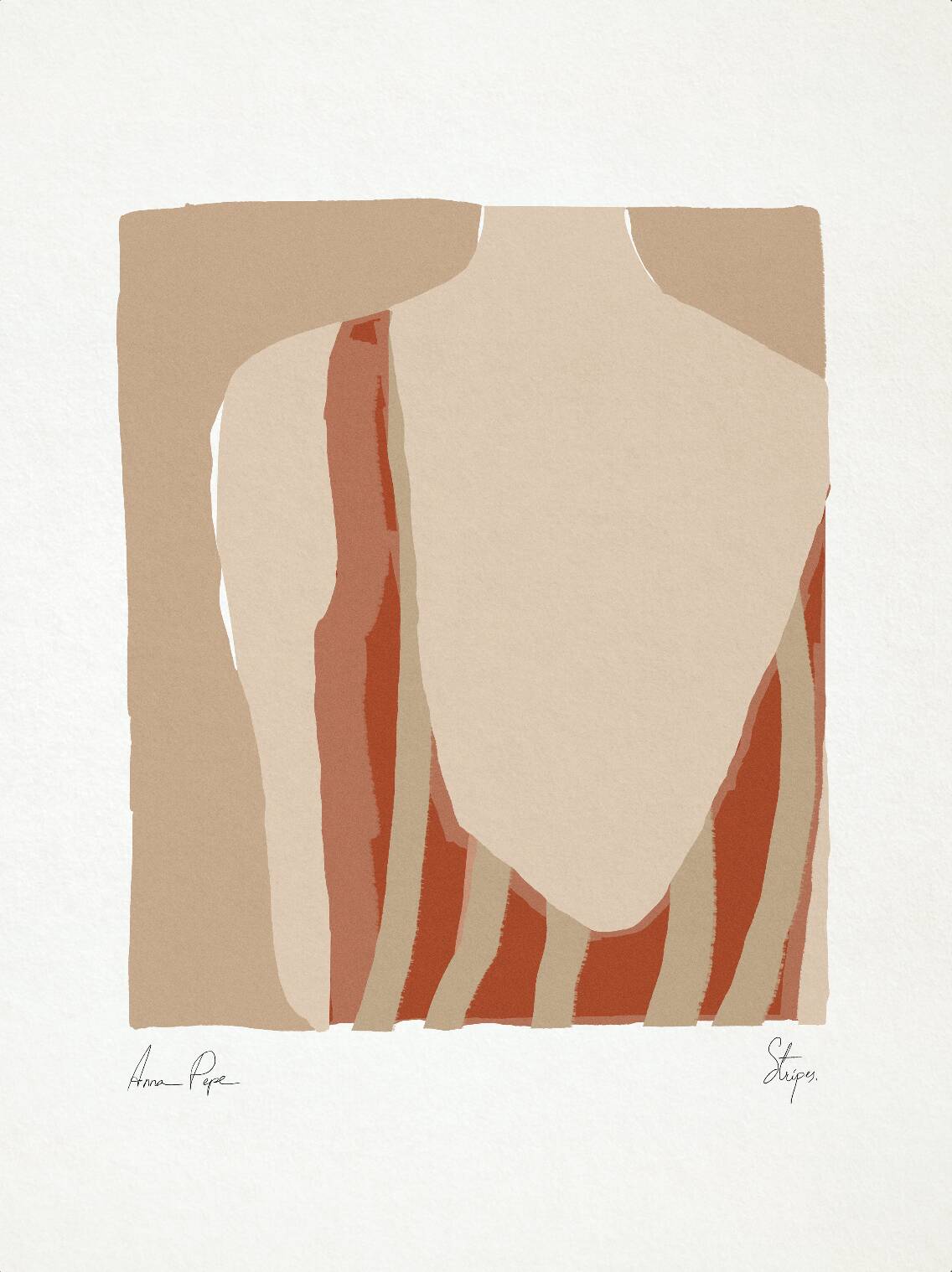 Female figure giclee art print, 50x70cm