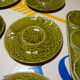 Artichokes service Gien - 1 dish and 6 plates