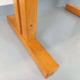 Charlotte Perriand Les Arcs vintage rectangular pine dining table from the 60s 70s