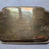 Antique letter tray, letters, in copper or brass - India