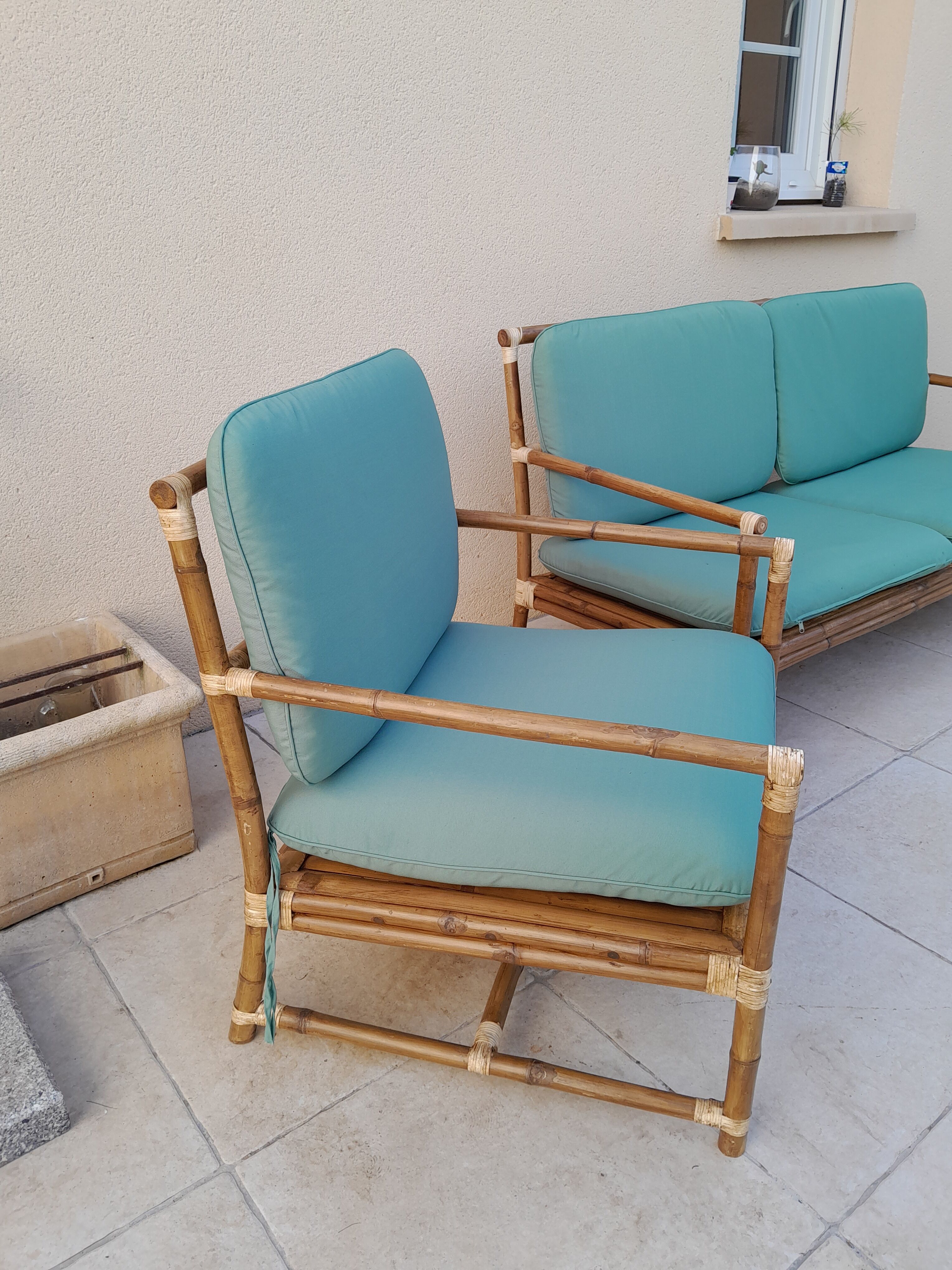 bamboo rattan garden furniture