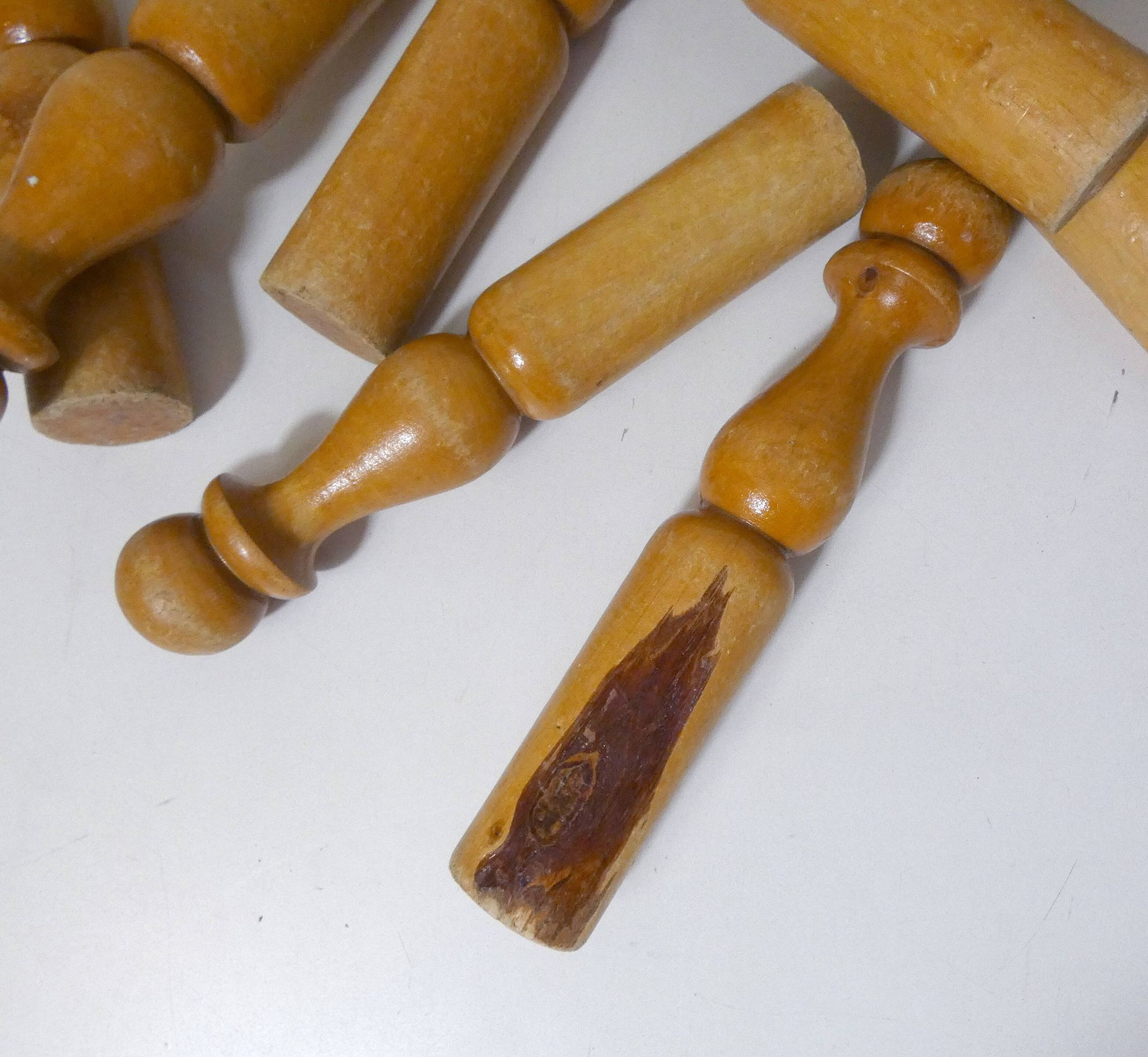Old wooden bowling game