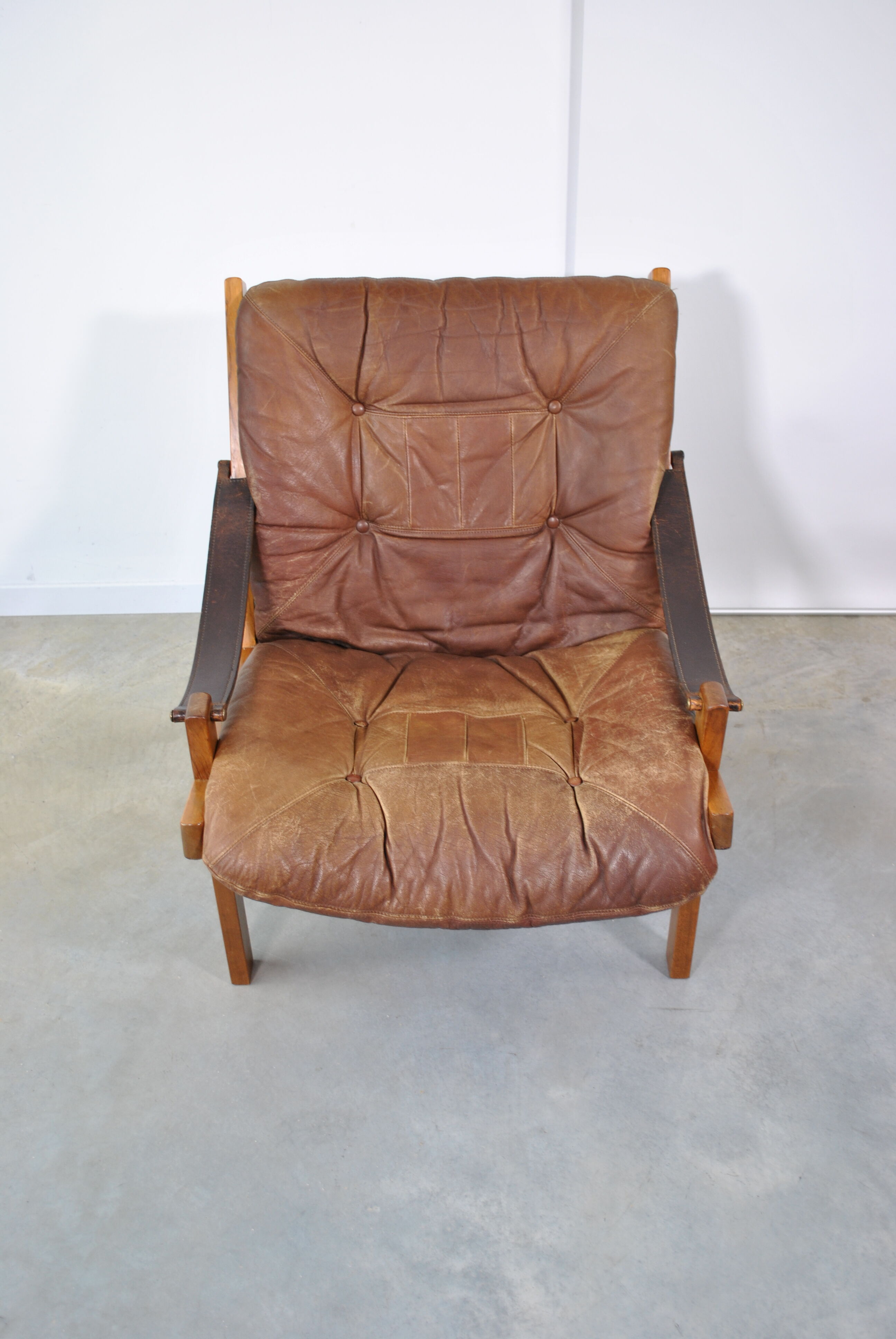 Safari armchair by Torbjörn Afdal for Bruksbo Norwegen 1960.