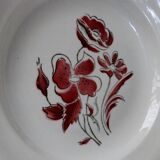 Ceranord St Amand plate with flower decoration and cutlery set