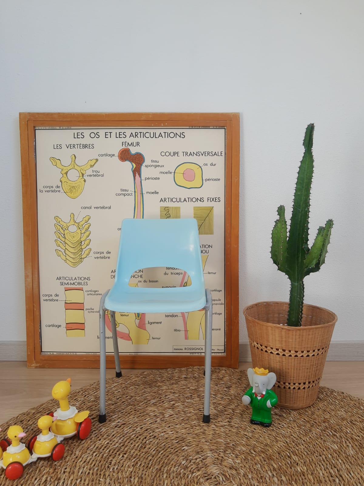 Plastic chair school children Brunswick Roger Bontemps - vintage