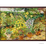 In the neighbour's garden, 1996 – Oil painting by Alexander Michael