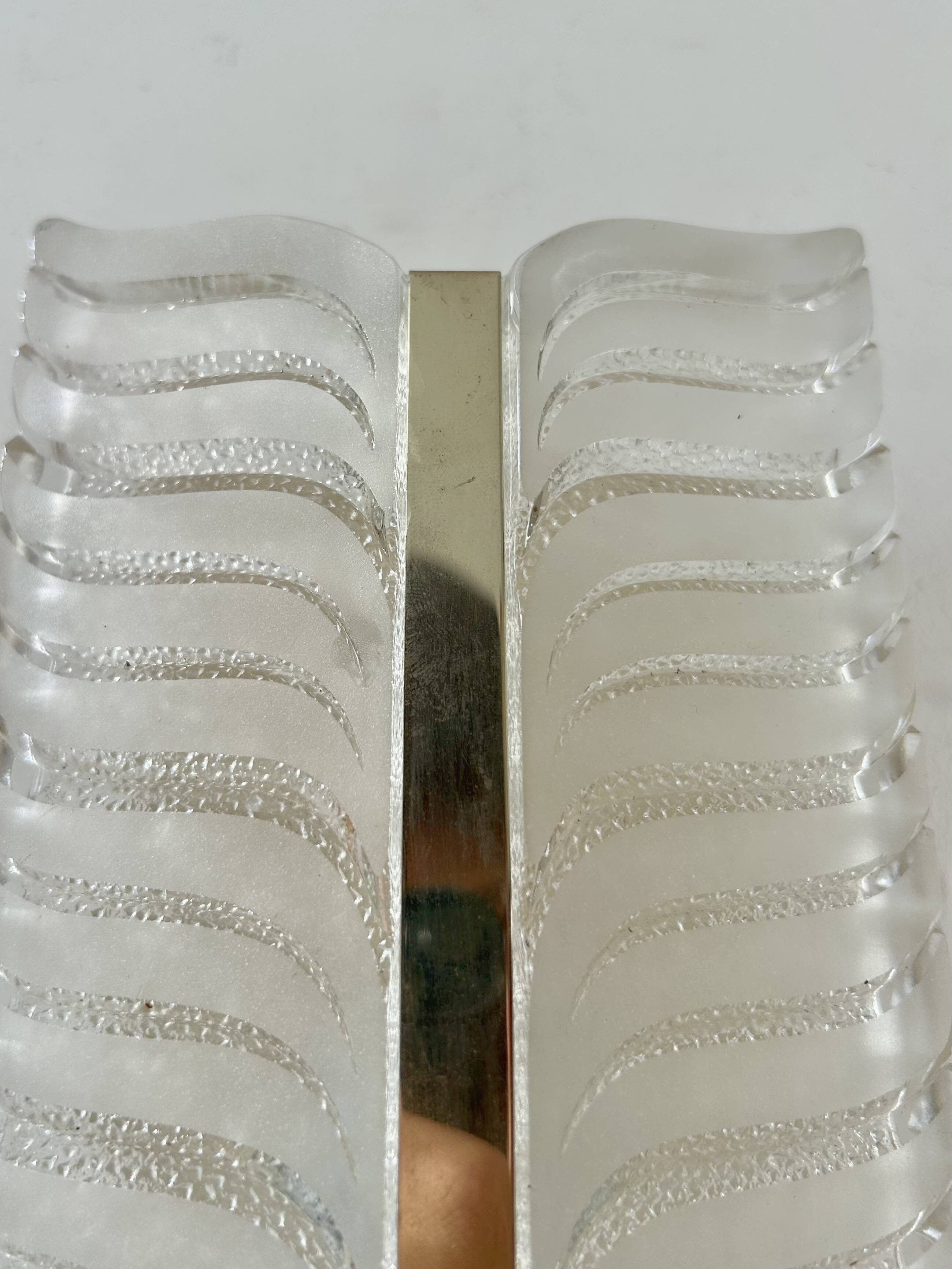 Vintage Murano wall light, glass and metal, by Kalmar Austria 1960.