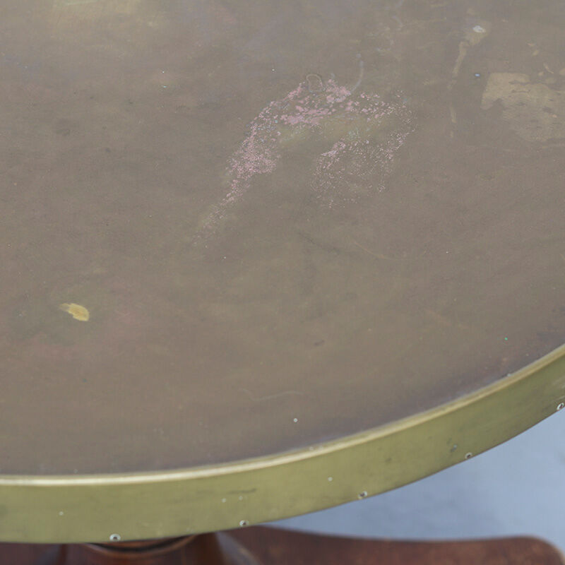 Antique Side Table with Brass top