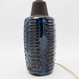 Blue black ceramic model 1034 table lamp base from Søholm, 1960s
