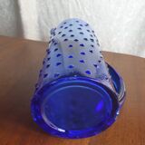 Blue smoked glass pitcher