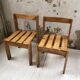 Duo de chaises en pin, style Les Arcs