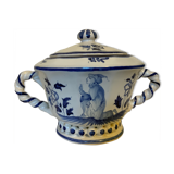 Mossy earthenware cream pot