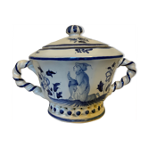 Mossy earthenware cream pot
