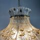 Venetian chandelier in colorless and brown murano glass circa 1970