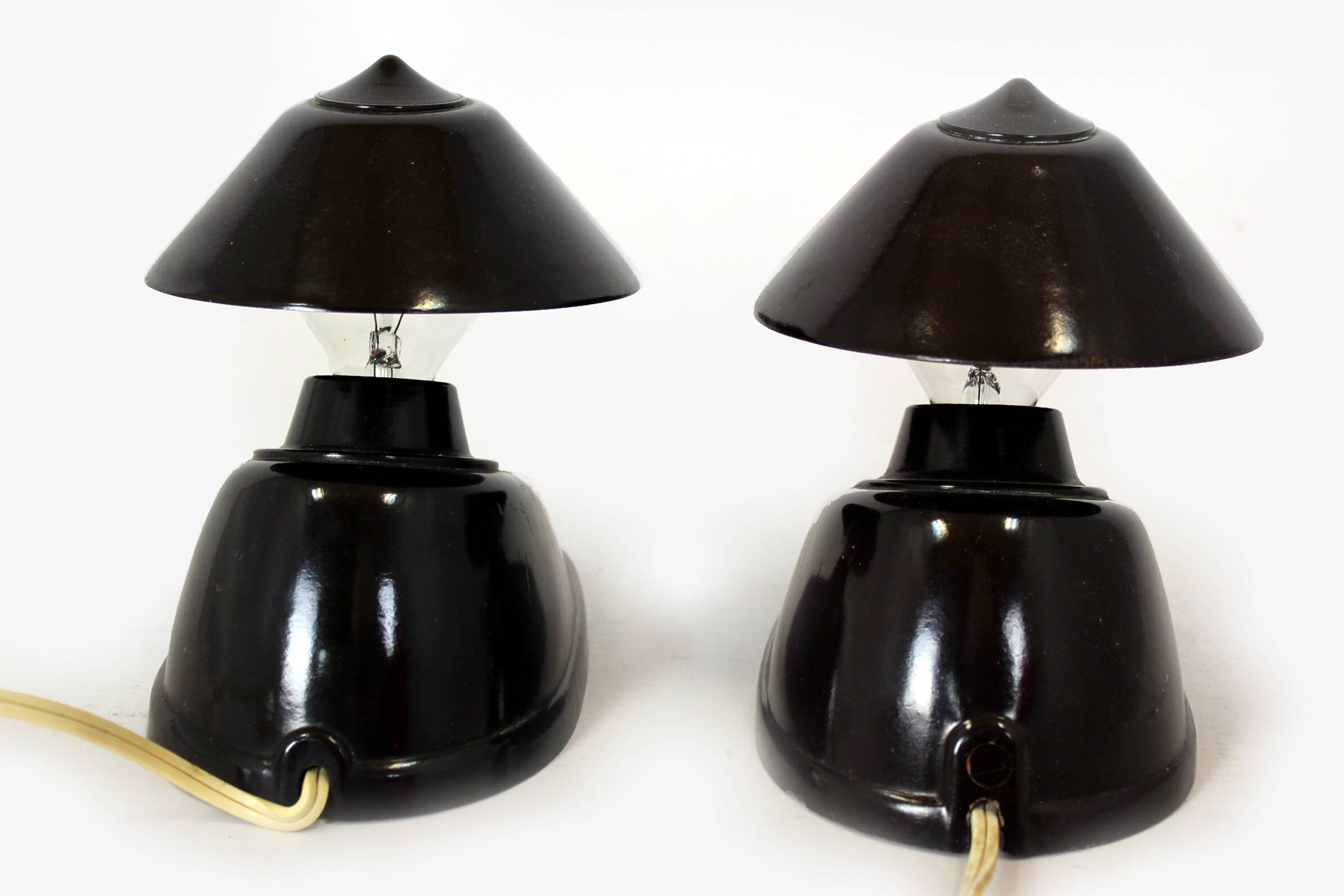 Bauhaus Bakelite Table Lamps from Esc, 1940s, Set of 2