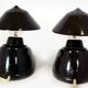 Lampes de table Bauhaus en bakélite d'Esc, années 1940, ensemble de 2