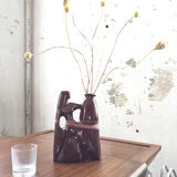 Ceramic pitcher vase polymorphic woman art deco