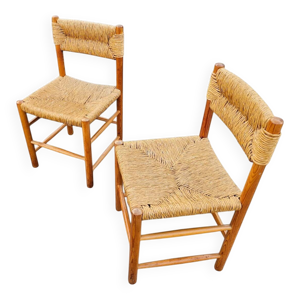 2 chaises de salle à - bois pin