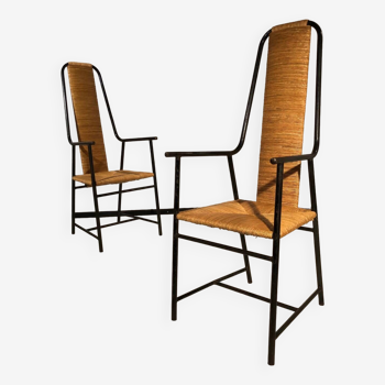 Paire de chaises modernistes 1950