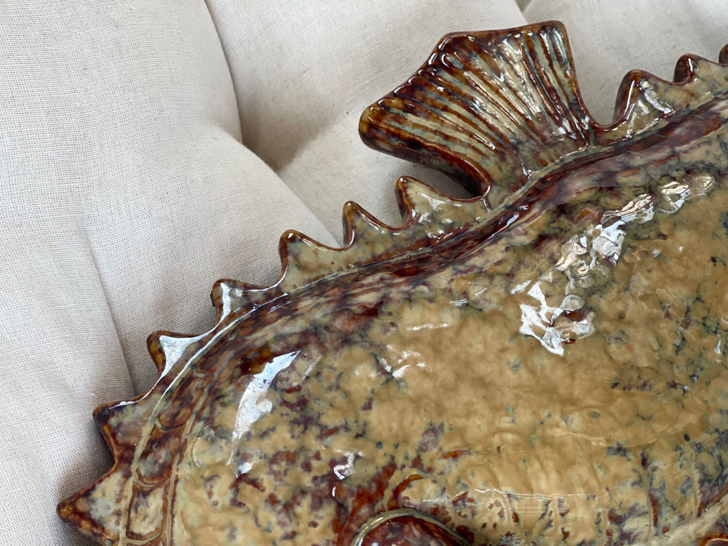 Ceramic wall seahorse