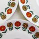 Set de 6 tasses & soucoupes porcelaine 1970'