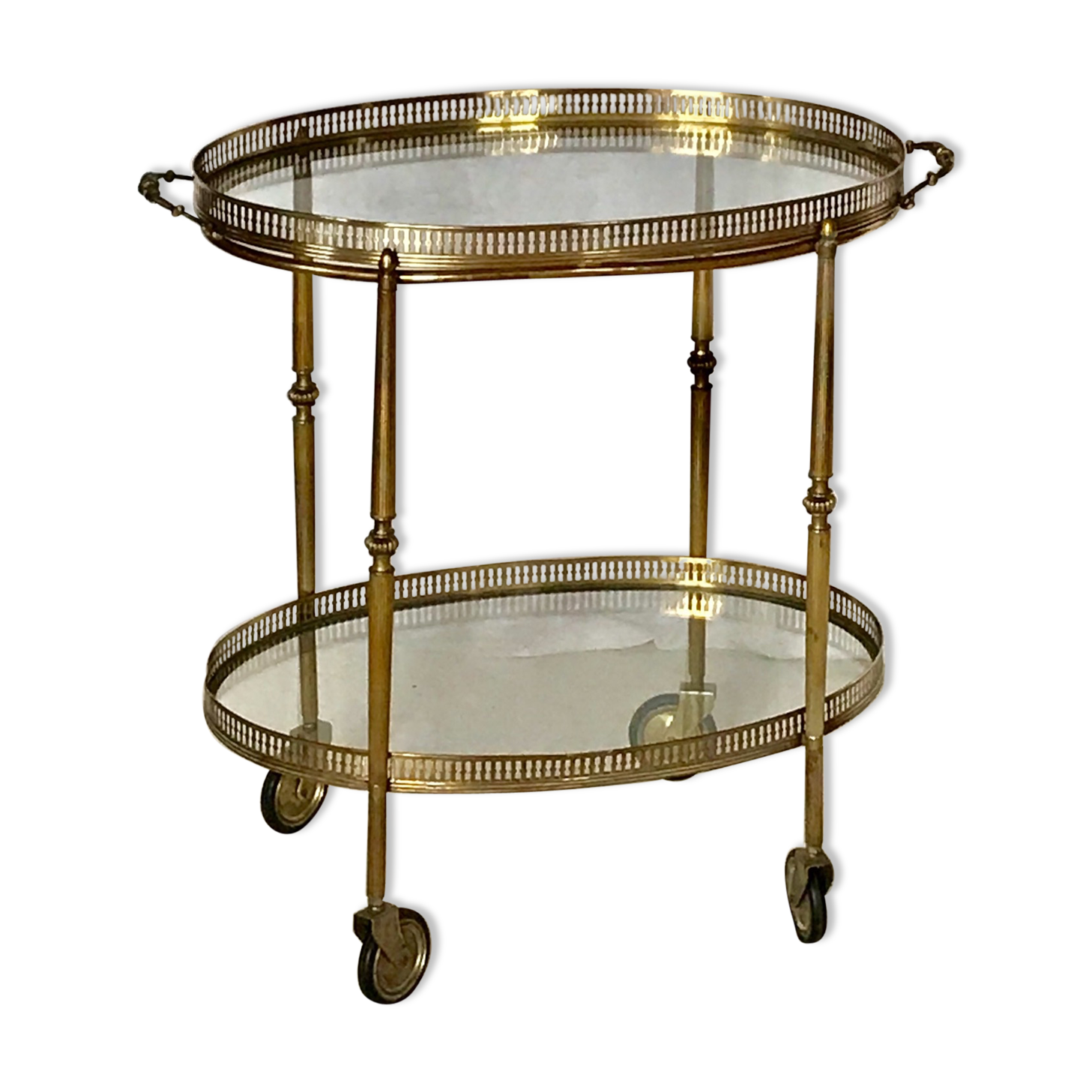 Serving table brass twentieth neoclassical