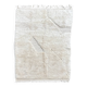 tapis Blanc Marocain  shaggy en laine