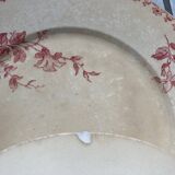 Set of 5 ironstone plates “pink birds”