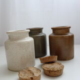 Lot of 3 stoneware pots