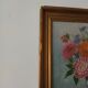Old panel painting - Kitten and Flowers - Signed Léon Chevalier
