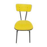 Chaise de salle à manger vintage jaune