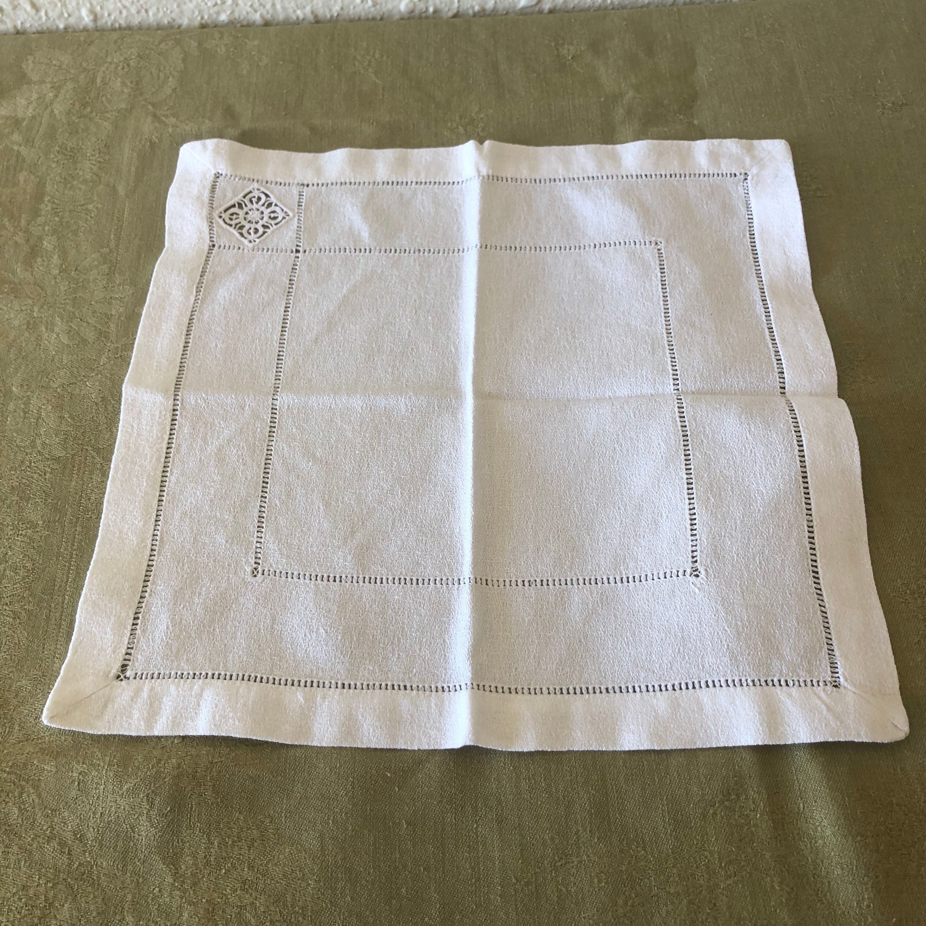 Series of 12 small old linen and cotton towels