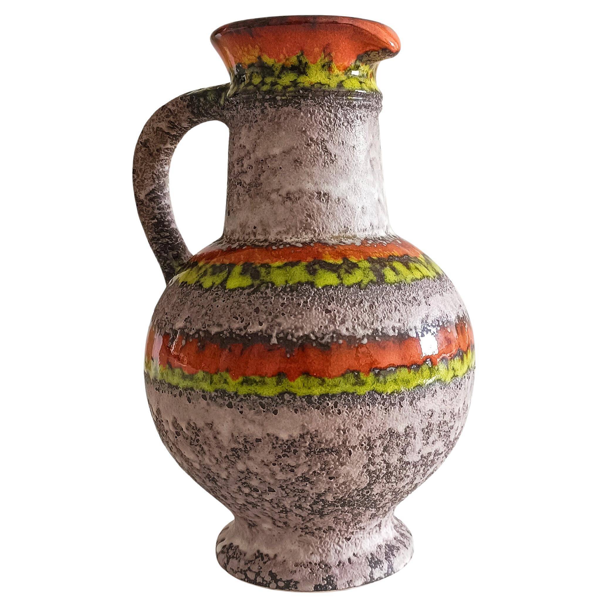 Mid Century West German Ceramic Pitcher by Heinz Hommerich for Übelacker, 1960s