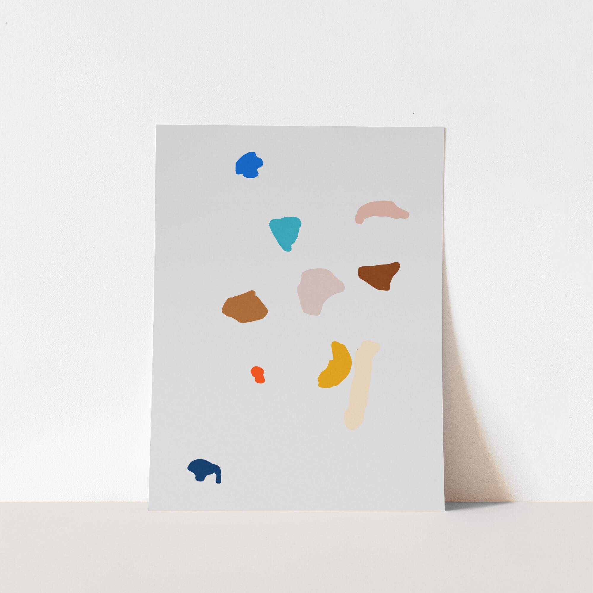 Abstract pebbles giclee print 50x70 cm
